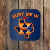 Vintage Bury Me In The H Houston Baseball Coaster