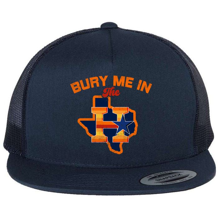 Vintage Bury Me In The H Houston Baseball Flat Bill Trucker Hat