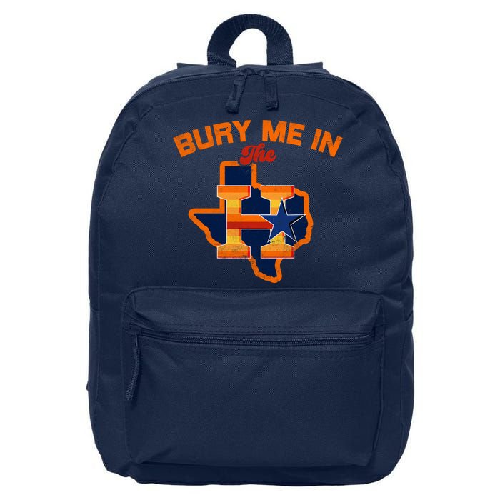 Vintage Bury Me In The H Houston Baseball 16 in Basic Backpack