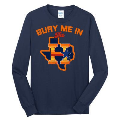 Vintage Bury Me In The H Houston Baseball Tall Long Sleeve T-Shirt