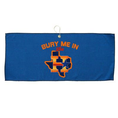 Vintage Bury Me In The H Houston Baseball Large Microfiber Waffle Golf Towel