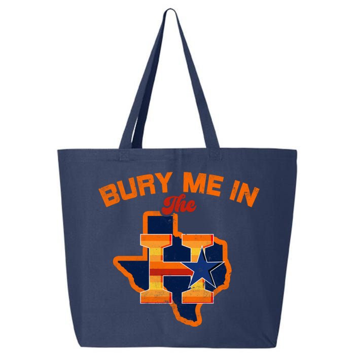 Vintage Bury Me In The H Houston Baseball 25L Jumbo Tote