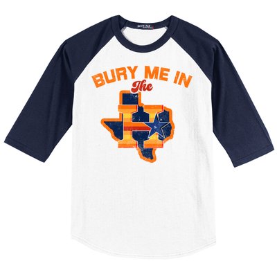 Vintage Bury Me In The H Houston Baseball Baseball Sleeve Shirt