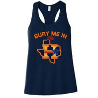 Vintage Bury Me In The H Houston Baseball Women's Racerback Tank