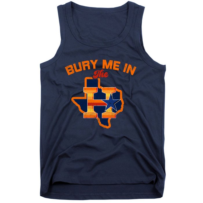 Vintage Bury Me In The H Houston Baseball Tank Top