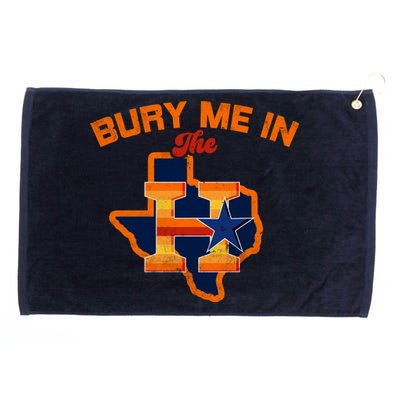 Vintage Bury Me In The H Houston Baseball Grommeted Golf Towel