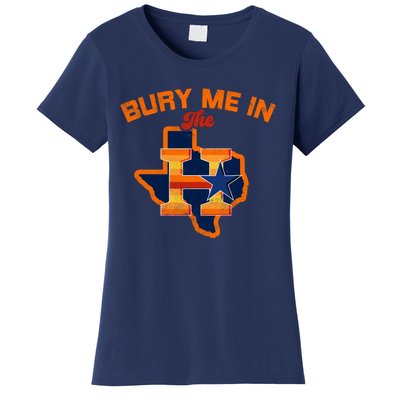 Vintage Bury Me In The H Houston Baseball Women's T-Shirt