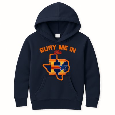Vintage Bury Me In The H Houston Baseball Kids Hoodie