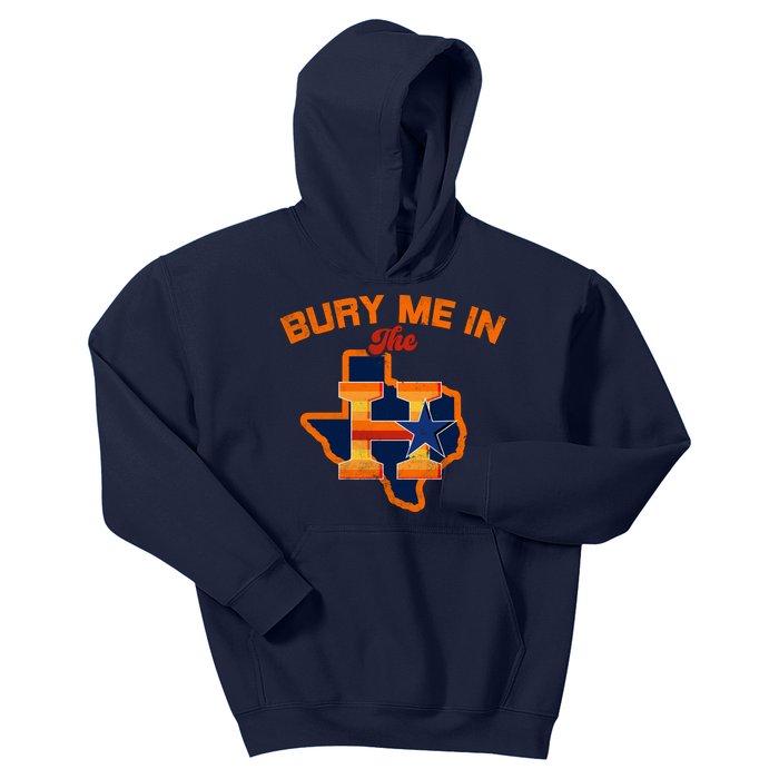 Vintage Bury Me In The H Houston Baseball Kids Hoodie