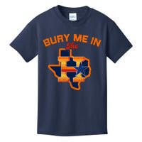 Vintage Bury Me In The H Houston Baseball Kids T-Shirt