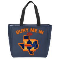 Vintage Bury Me In The H Houston Baseball Zip Tote Bag