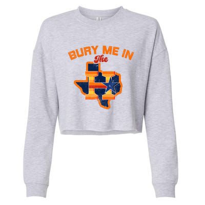 Vintage Bury Me In The H Houston Baseball Cropped Pullover Crew