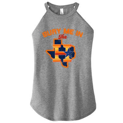 Vintage Bury Me In The H Houston Baseball Women's Perfect Tri Rocker Tank