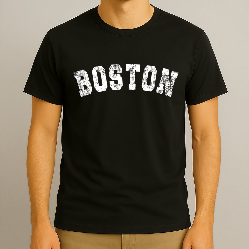 Vintage Boston Massachusetts Retro Distressed Apparel T-Shirt