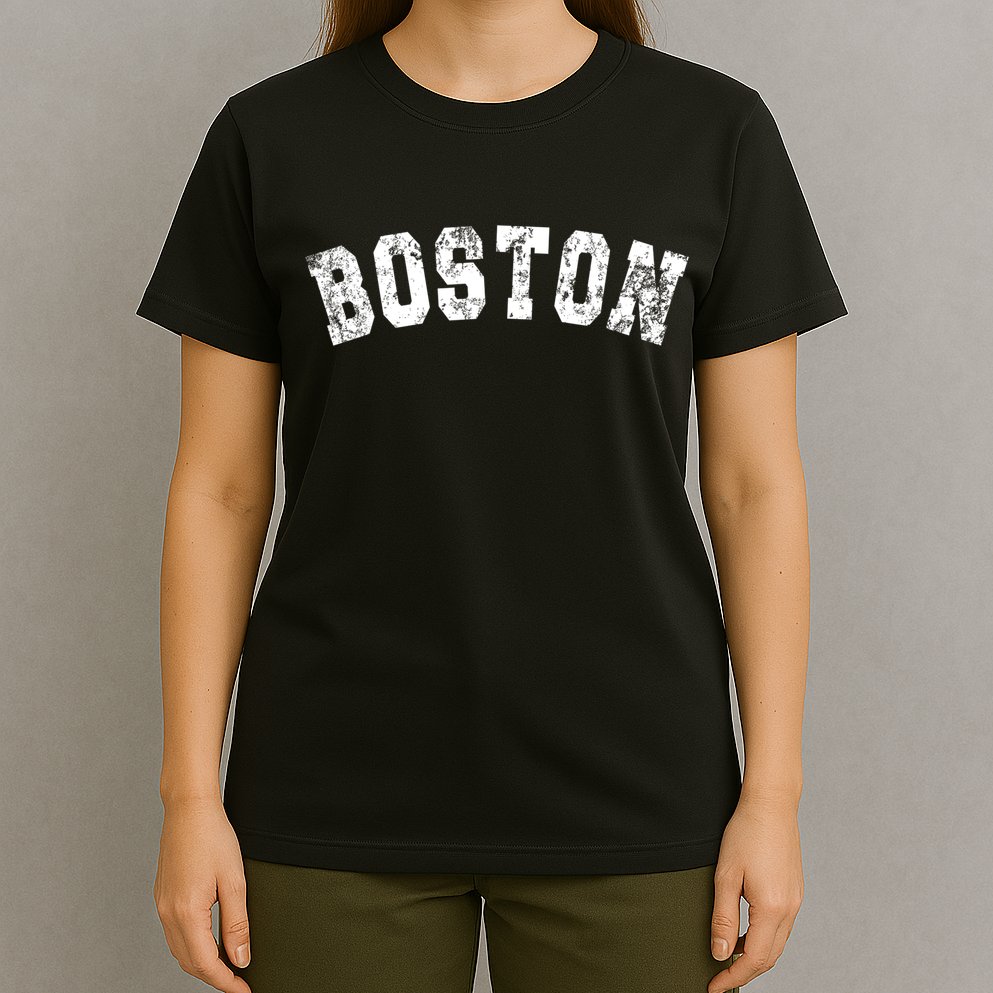 Vintage Boston Massachusetts Retro Distressed Apparel T-Shirt