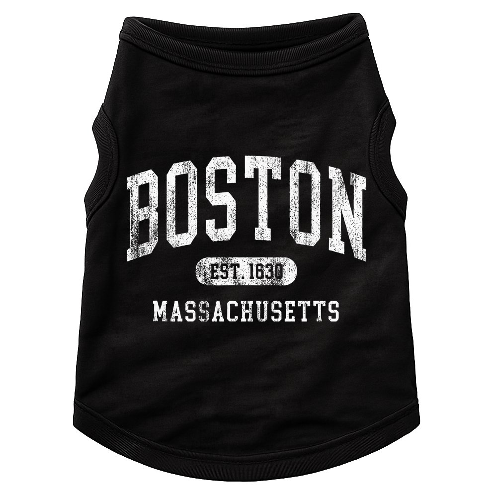 Vintage Boston Massachusetts Established 1630 Throwback Doggie Tank