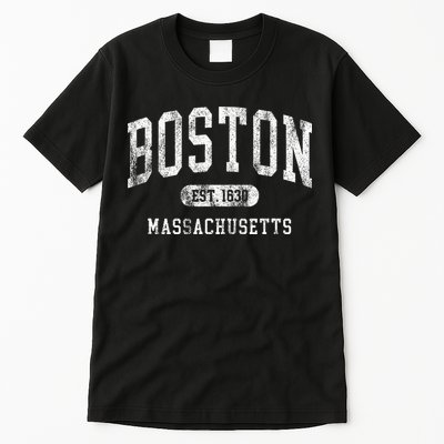 Vintage Boston Massachusetts Established 1630 Throwback Tall T-Shirt
