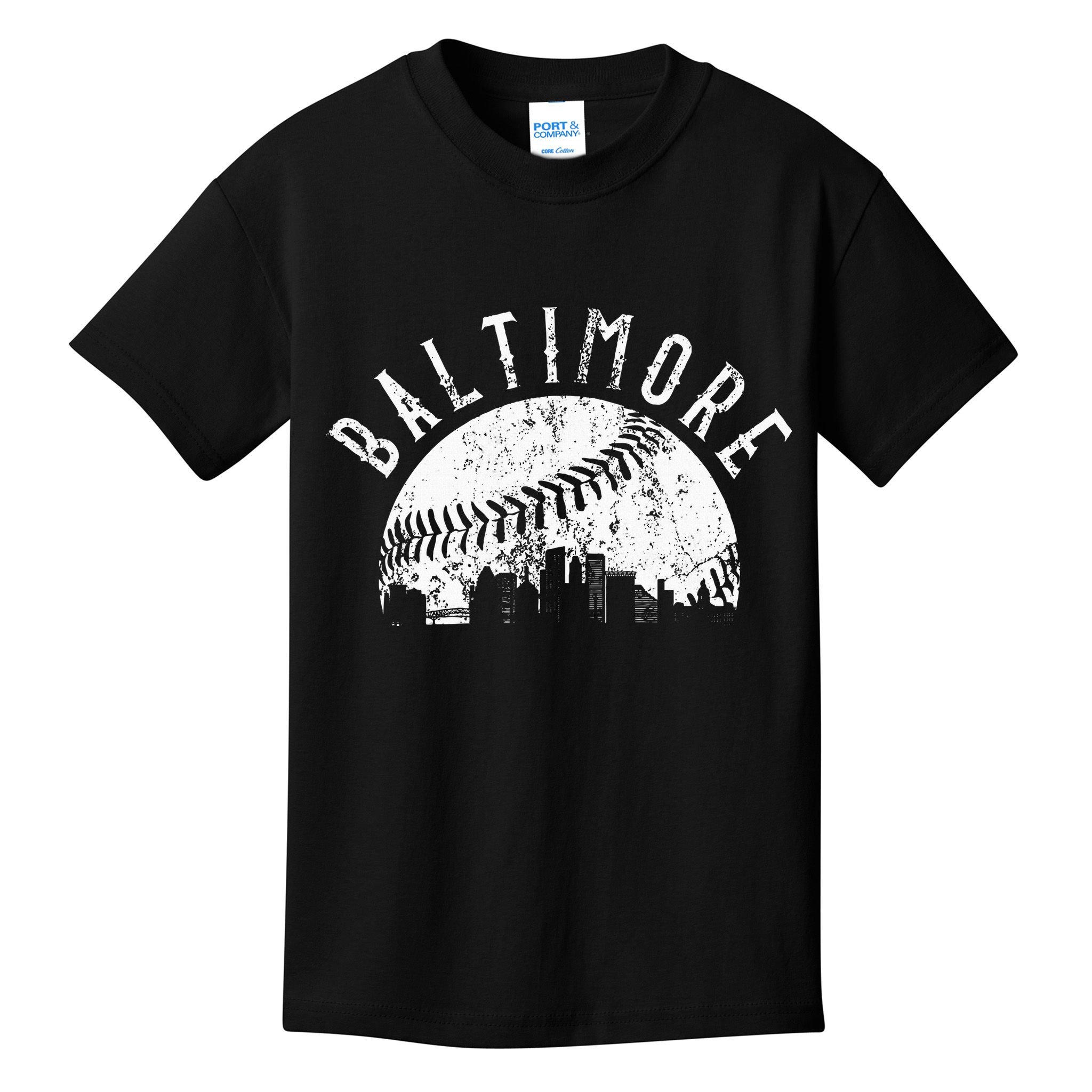 Vintage Baltimore Maryland Skyline Kids T-Shirt