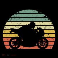 Vintage Biker Motorcycle Silhouette Retro Tall T-Shirt