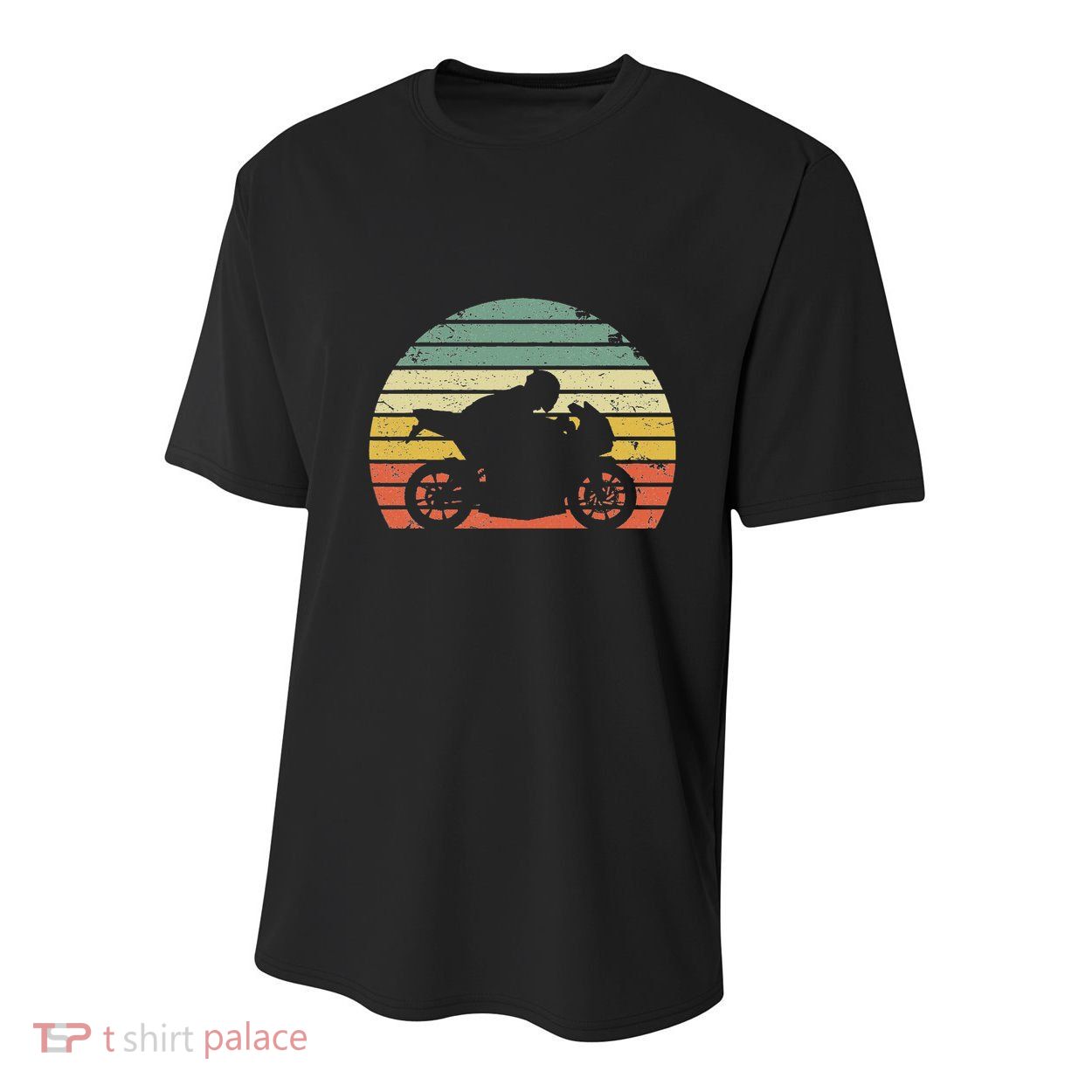 Vintage Biker Motorcycle Silhouette Retro Youth Performance Sprint T-Shirt