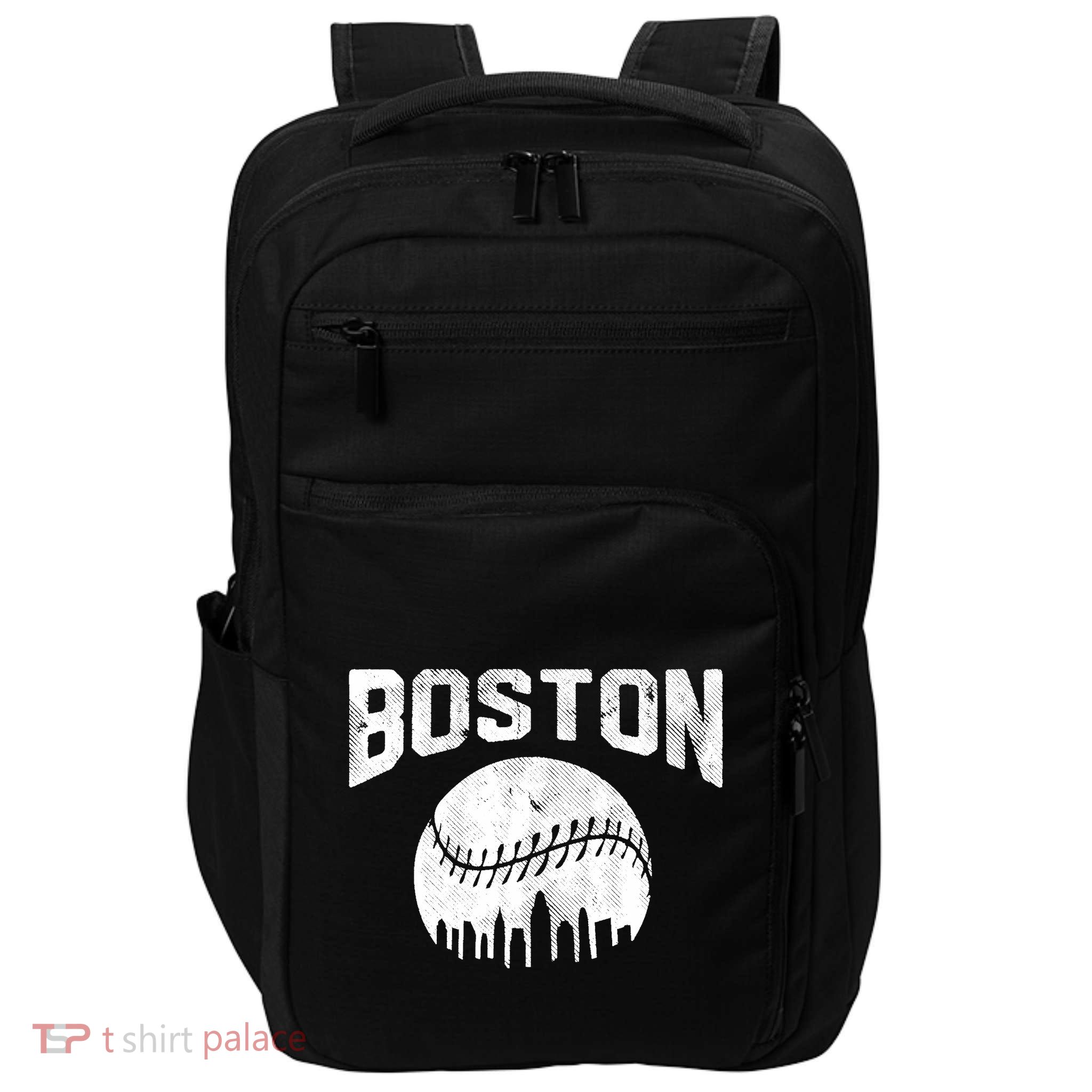 Vintage Boston Massachusetts State Athletic Style Baseball Impact Tech Backpack