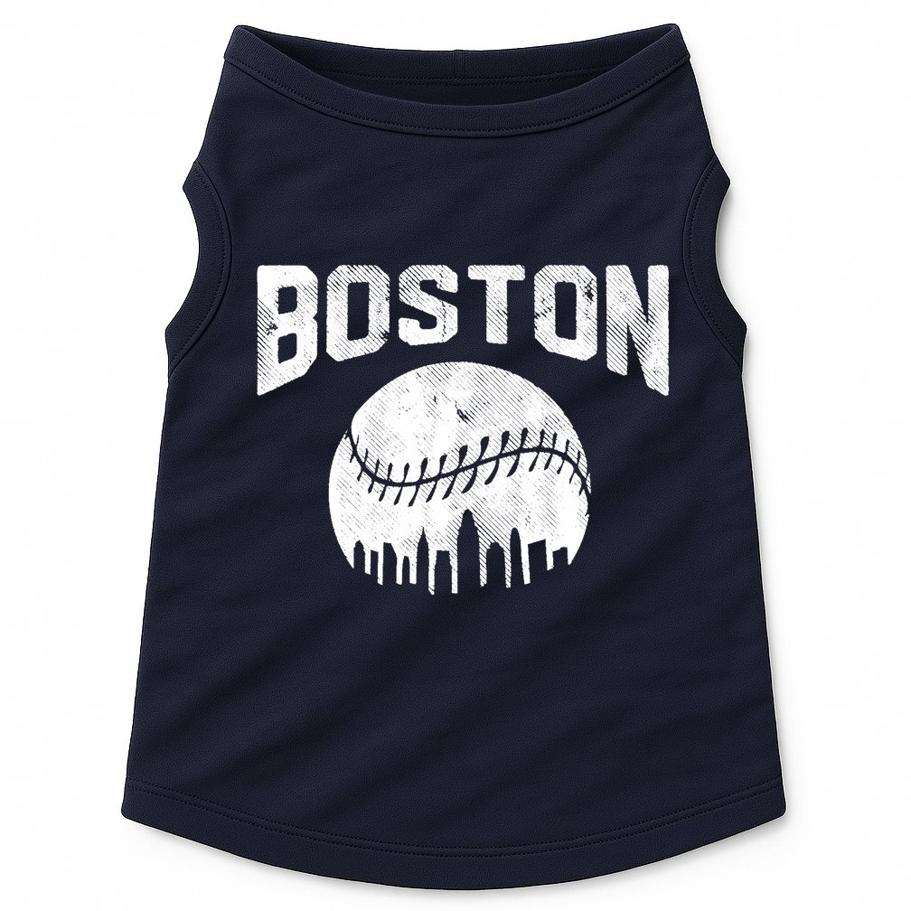 Vintage Boston Massachusetts State Athletic Style Baseball Doggie Tank