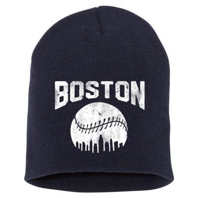 Vintage Boston Massachusetts State Athletic Style Baseball Short Acrylic Beanie