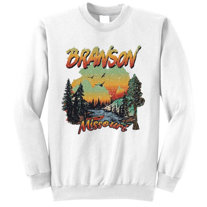 Vintage Branson Missouri Nature Mountain Hiking Souvenir Sweatshirt