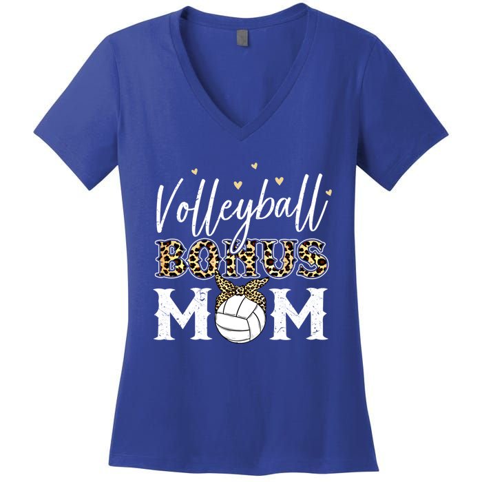 Volleyball Bonus Mom Step Mom Volleyball Mom Gift Women's V-Neck T-Shirt