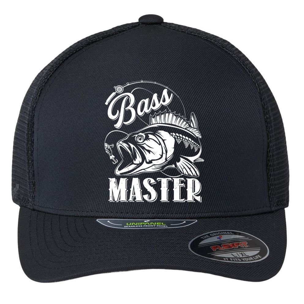 Vintage Bass Master Fishing Pro Flexfit Unipanel Trucker Cap