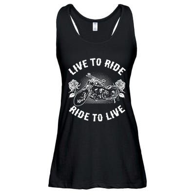 Vintage Biker Motorcycle Motocross Design Ladies Essential Flowy Tank