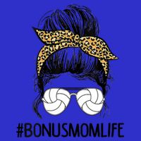 Volleyball Bonus Mom Life Messy Bun Leopard Mother’S Day Cute Gift Sweatshirt