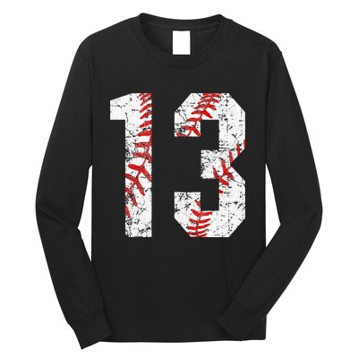 Vintage Baseball Mom 13 Jersey Baseball Favorite Player Long Sleeve Shirt