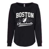 Vintage Boston Massachusetts Est 1630 Souvenir Womens California Wash Sweatshirt