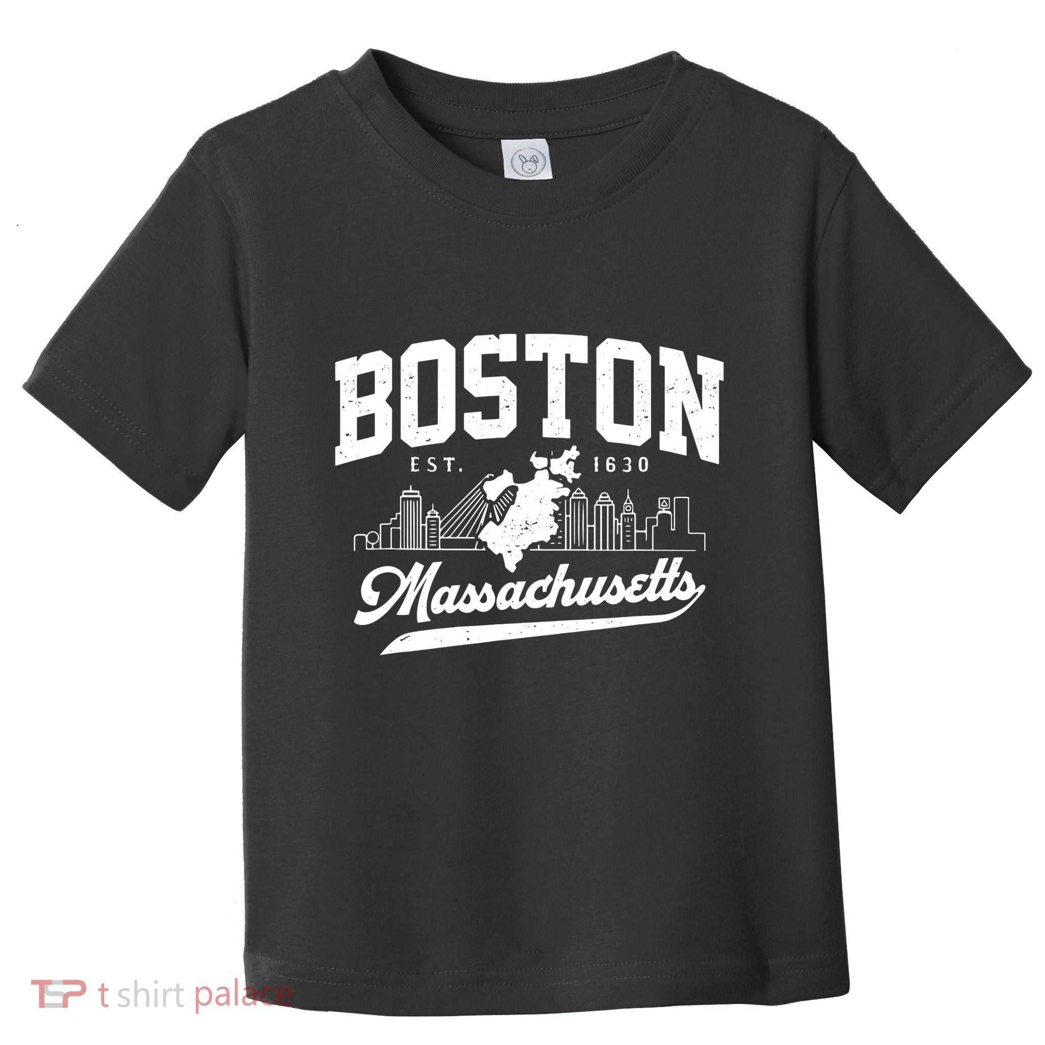 Vintage Boston Massachusetts Est 1630 Souvenir Toddler T-Shirt