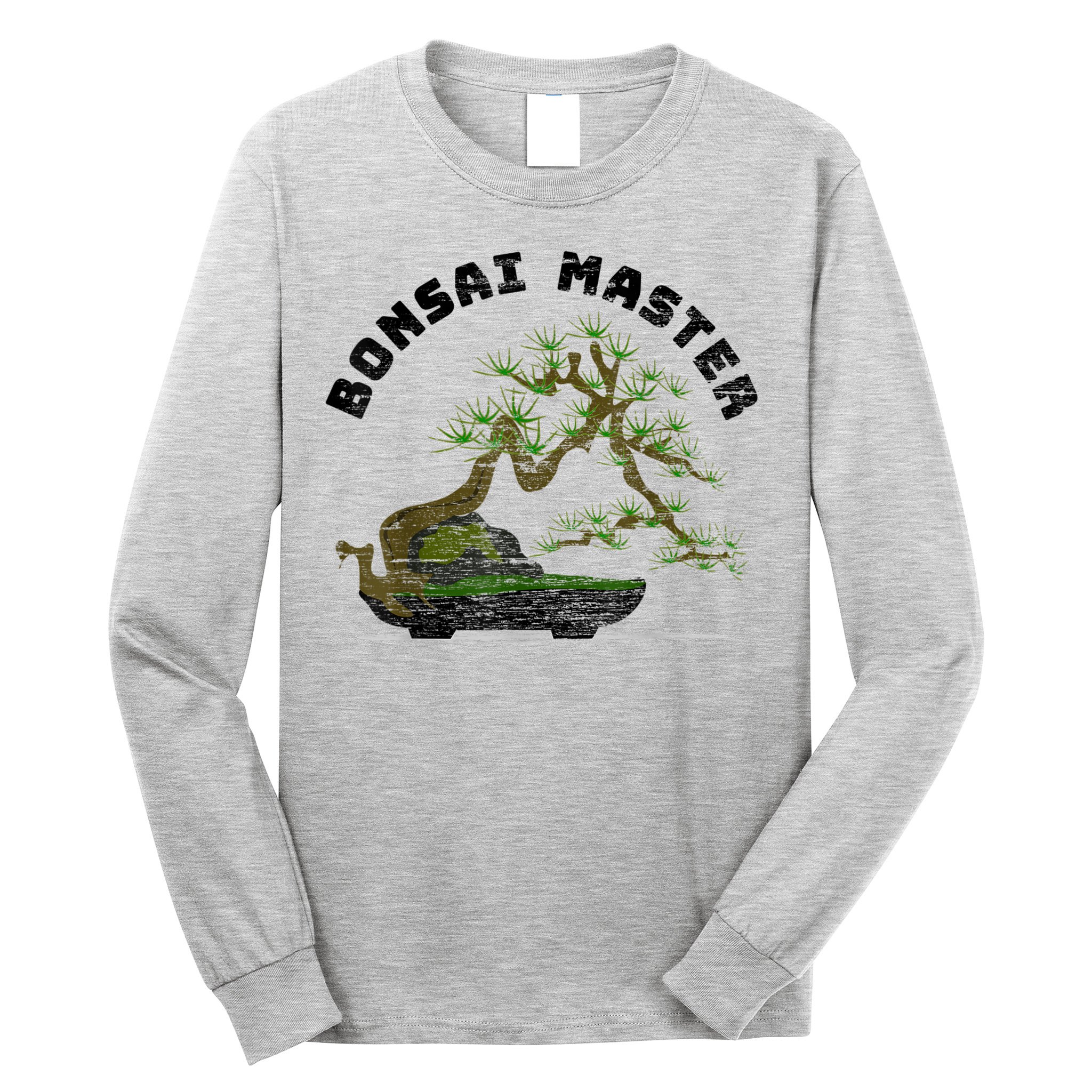Vintage Bonsai Master Bonsai Tree Long Sleeve Shirt