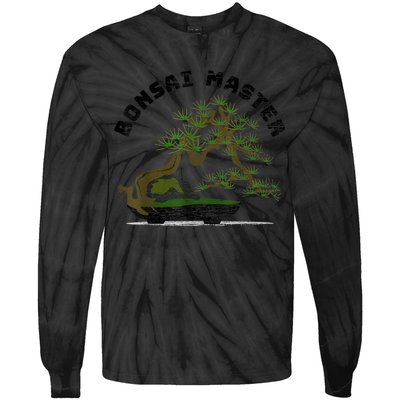 Vintage Bonsai Master Bonsai Tree Tie-Dye Long Sleeve Shirt