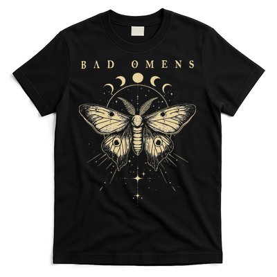Vintage Bad Music Rock 90s Moth And Moons Vaporware Omens T-Shirt