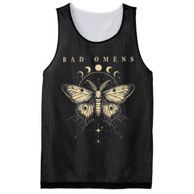 Vintage Bad Music Rock 90s Moth And Moons Vaporware Omens Mesh Reversible Basketball Jersey Tank
