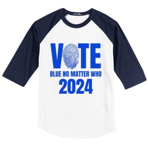 Vote Blue No Matter Who 2024 Baseball Sleeve Shirt