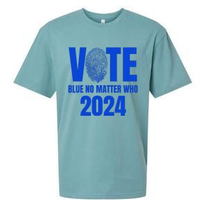 Vote Blue No Matter Who 2024 Sueded Cloud Jersey T-Shirt