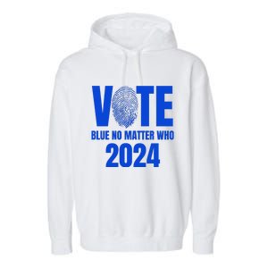 Vote Blue No Matter Who 2024 Garment-Dyed Fleece Hoodie