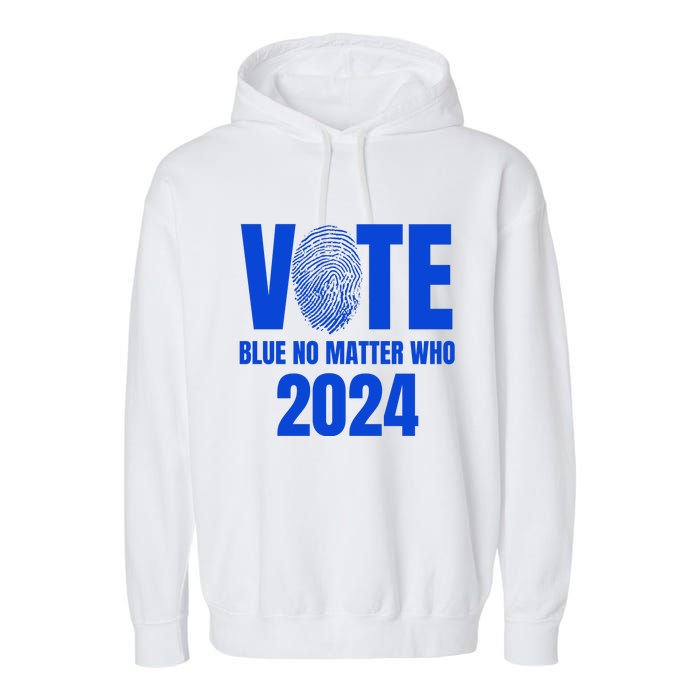 Vote Blue No Matter Who 2024 Garment-Dyed Fleece Hoodie