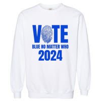 Vote Blue No Matter Who 2024 Garment-Dyed Sweatshirt