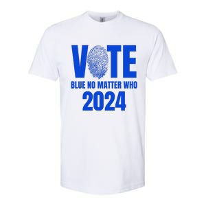 Vote Blue No Matter Who 2024 Softstyle CVC T-Shirt