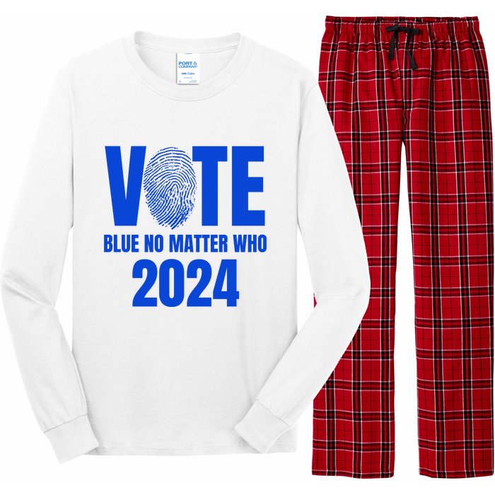 Vote Blue No Matter Who 2024 Long Sleeve Pajama Set