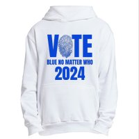 Vote Blue No Matter Who 2024 Urban Pullover Hoodie