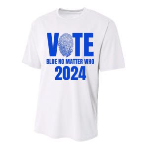 Vote Blue No Matter Who 2024 Performance Sprint T-Shirt