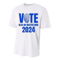 Vote Blue No Matter Who 2024 Performance Sprint T-Shirt