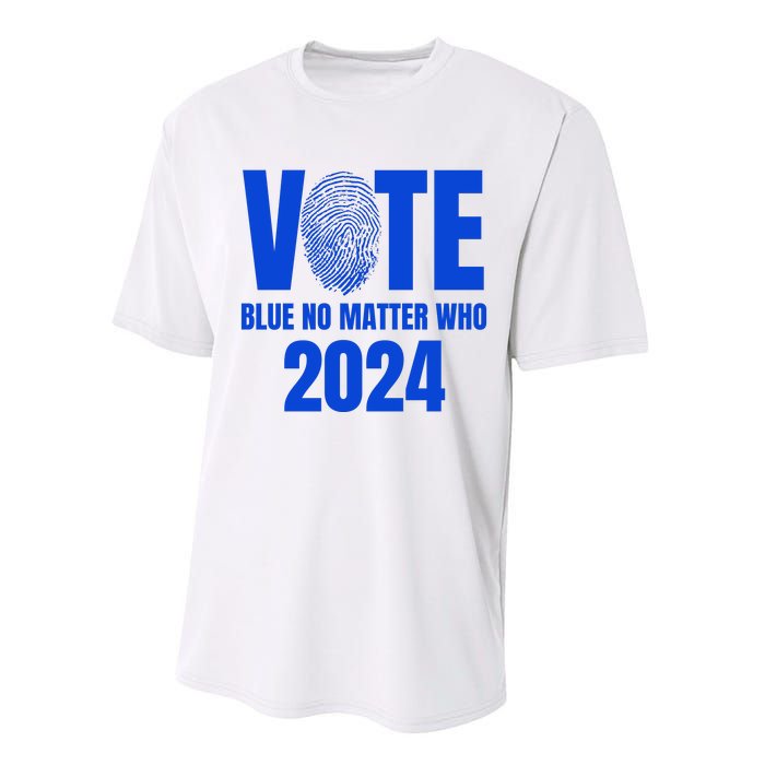 Vote Blue No Matter Who 2024 Performance Sprint T-Shirt